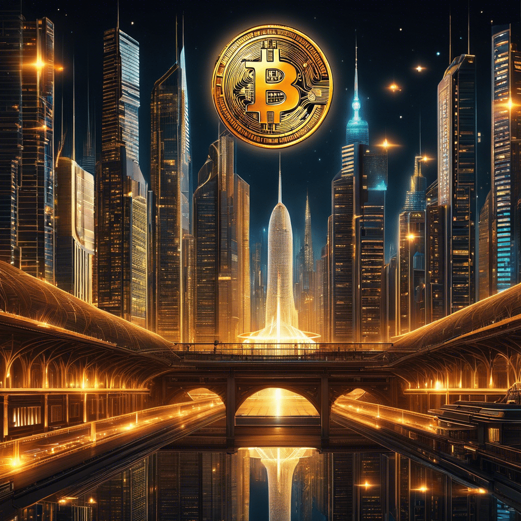 An image that captures the essence of Bitcoin as the ultimate investment opportunity: a glowing, futuristic cityscape illuminated by Bitcoin symbols, reflecting prosperity, innovation, and limitless potential