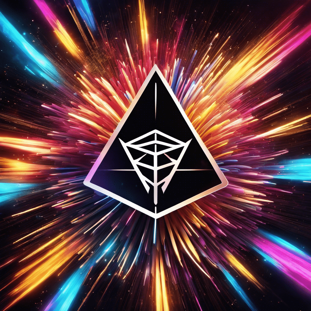 An image showcasing a vibrant ethereum logo, surrounded by exploding fireworks, symbolizing Ethereum's meteoric rise, accompanied by a graph displaying its soaring price trajectory
