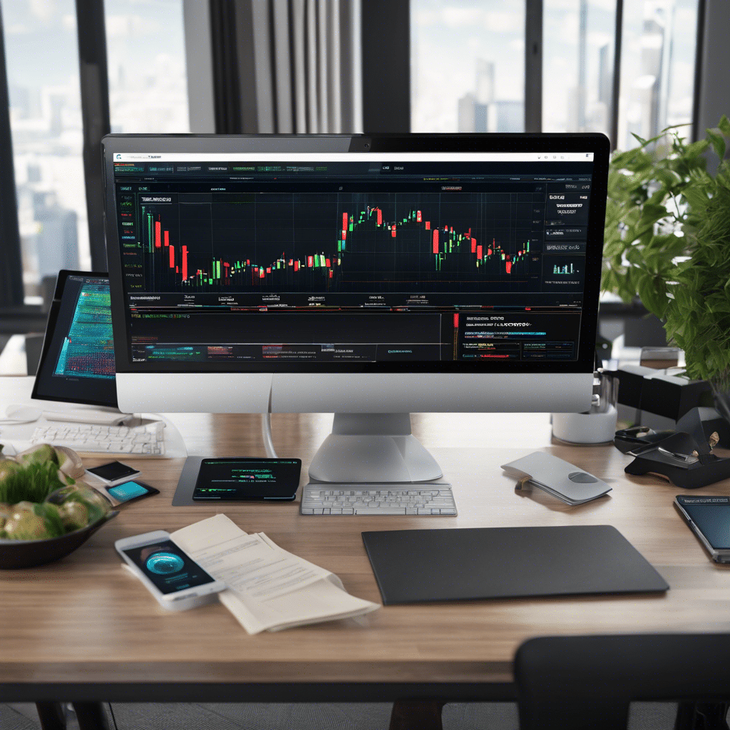 An image showcasing a sleek computer screen displaying a user-friendly trading platform